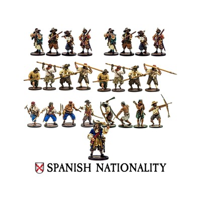 Firelock Blut & Plunder Spanische 28mm Spanische Nationality Starter Set Neu