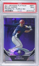 2011 Bowman Platinum Prospects Retail Purple Refractor Bryce Harper PSA 9 2l4