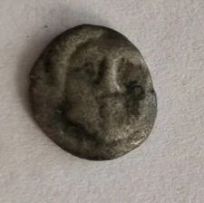 ANCIENT GREEK SILVER DIOBOL WITH GORGON & ANCHOR. APOLLONIA PONTIKA /400-350 BC/