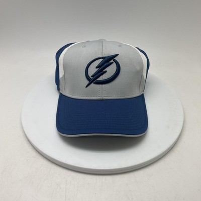 Tampa Bay Lightning Hat Cap Fitted Mens Blue Gray NHL Hockey Reebok Superflex