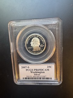 2007 S Washington Silver State Quarter PCGS PR69DCAM