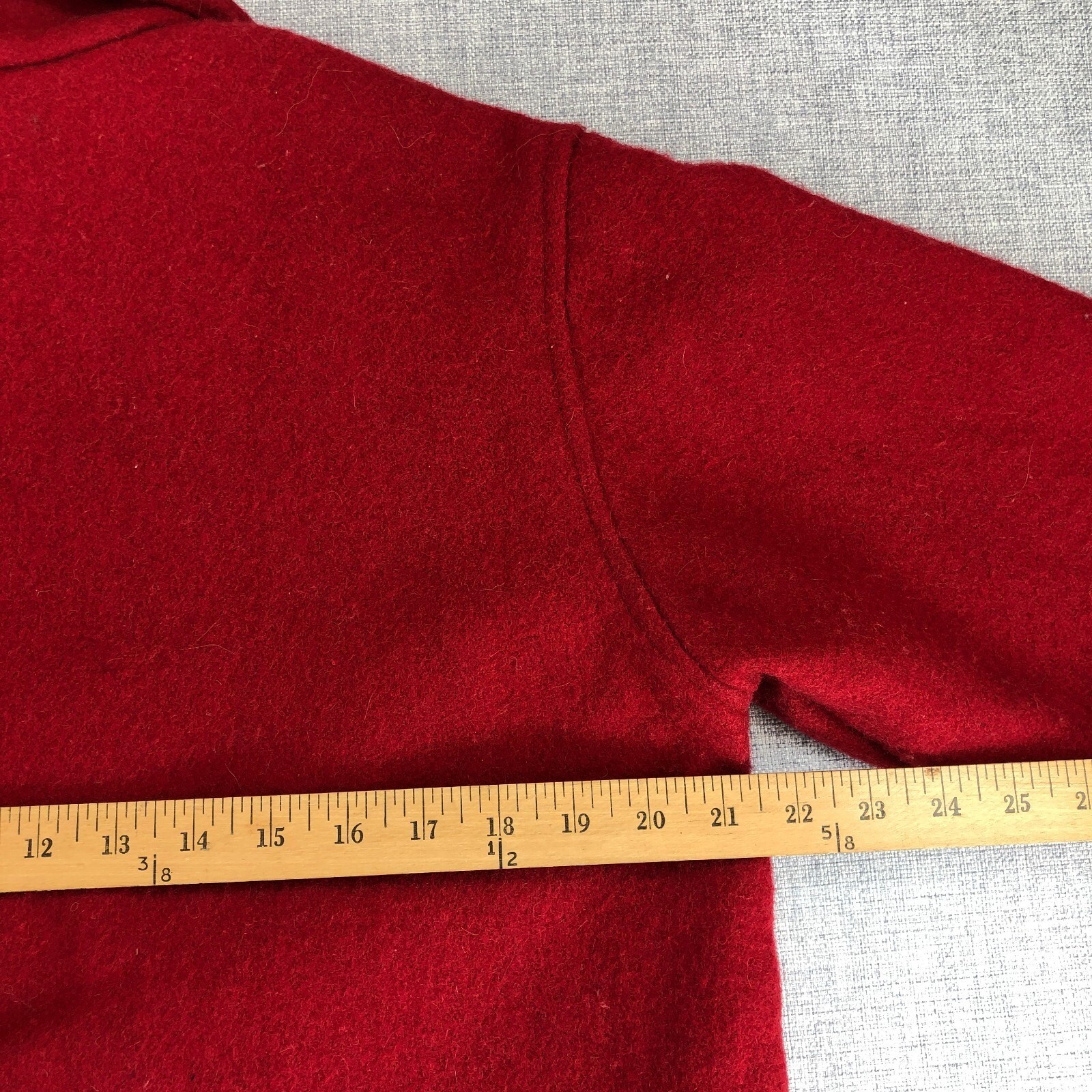 Vintage Winter Christmas Patchwork Wool Button Up… - image 6