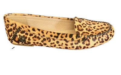 JACK ROGERS ~Size 10~ Millie Leopard Print Haircalf Moccasin MRP $138.00