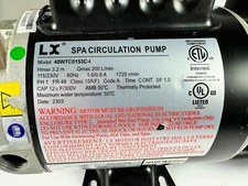 LX Spa Circulation Pump Model 48WTC0153C-1