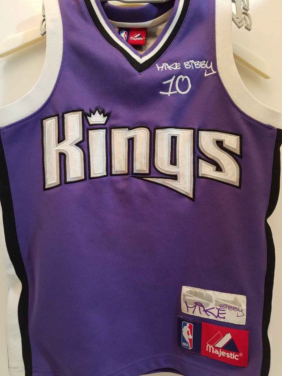 MIKE BIBBY Sacramento Kings MAJESTIC SEWN STITCHED NBA Jersey