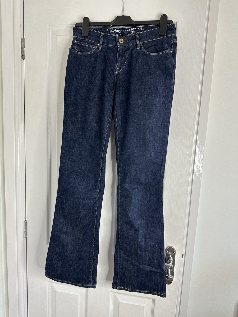 levis Women's Blue high rise straight jeans W 29” /L32” UK