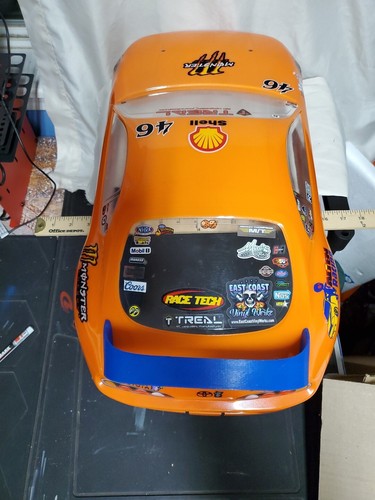 1995 Toyota Supra Painted Orange RC Body 1/10 WB 333mm/22S/DR10/Slash/Drag Used - Picture 10 of 14