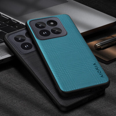 For Xiaomi Poco X6 Pro, Luxury Shockproof Hybrid Matte Leather Simple Case Cover