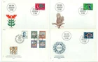 Switzerland J32 4 FDC 1966 Flags Birds Pro Patria