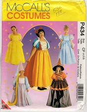 1997 UNCUT McCall's Costumes Pattern P434 "Children's/Girls' Storybook Costumes"