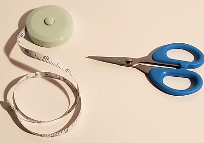 ADY EMBROIDERY SCISSORS THREAD SEWING SNIP & 5 FT RETRACTIBLE CLOTH TAPE MEASURE