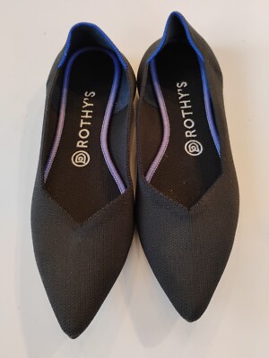 Rothy's Women's Flats Black Size 8.5 W The Point Ballerina