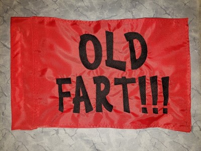 Custom Old Fart Atv Flag Great 4 Jeeps Utv Trike Bikes Fits On
