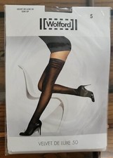 Wolford Women's Velvet de Luxe 50 Stay-Up Size S