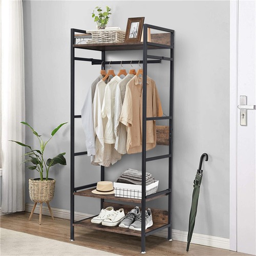 Strong Heavy Wooden/Metal Coat Garment Rack Stand Hall Tree Clothes Rails Hanger - Picture 110 of 235