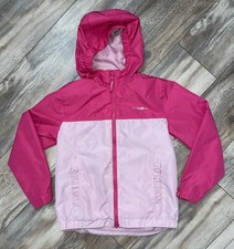 Eddie Bauer Jacket Windbreaker Youth Girl 10-12 Medium Rain Resistant Pink.
