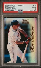 1996 Select Certified Edition Mirror Blue Tim Salmon Card #37 PSA 9 MINT Angels