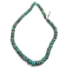 Genuine Blue Green Turquoise Graduated Smooth Rondelle Beads 8-14mm 15.5" Strd