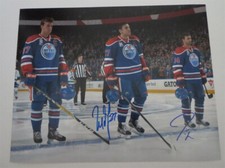 MILAN LUCIC JORDAN EBERLE signed 11x14 PHOTO EDMONTON OILERS