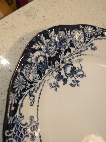 Large J H W & Sons Hanley Belmont Agean Platter 15.5" Kc - Picture 5 of 12