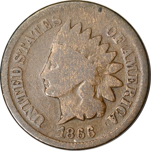 1866 1C Indian Head Cent Good(Reverse Hit) K18022