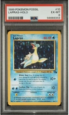 Pokémon TCG PSA 6 1999 Lapras - 10/62 - Holo Rare - Fossil