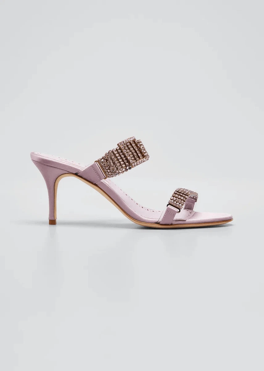 Escarpins Manolo Blahnik PETUNIA - Lilas Perforé, Taille 39.5 US - Neuf Avec Boîte