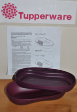 👑TUPPERWARE Cuiseur Solo 430 Ml Omelette Micro-Ondes Violet Micro Delight 22 Cm