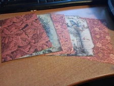 5X SHEETS NOSTALGIC/VINTAGE FOR SCRAPBOOKING/JOURNALS  +/- 13X9 CM (VIN466)