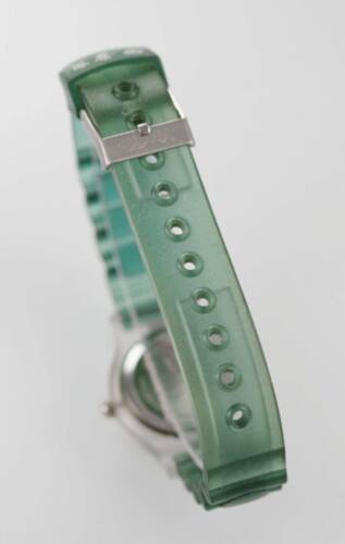 MUDD Orologio Donna Blu Trasparente Plastica Gomma Acciaio Inox Batteria Quarzo - Foto 3 di 3