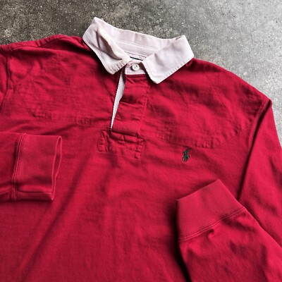 90s “POLO By Ralph Lauren” rugger shirt Vintage 90s Polo Ralph Lauren Shirt Rugby Long sleeve Multicolor