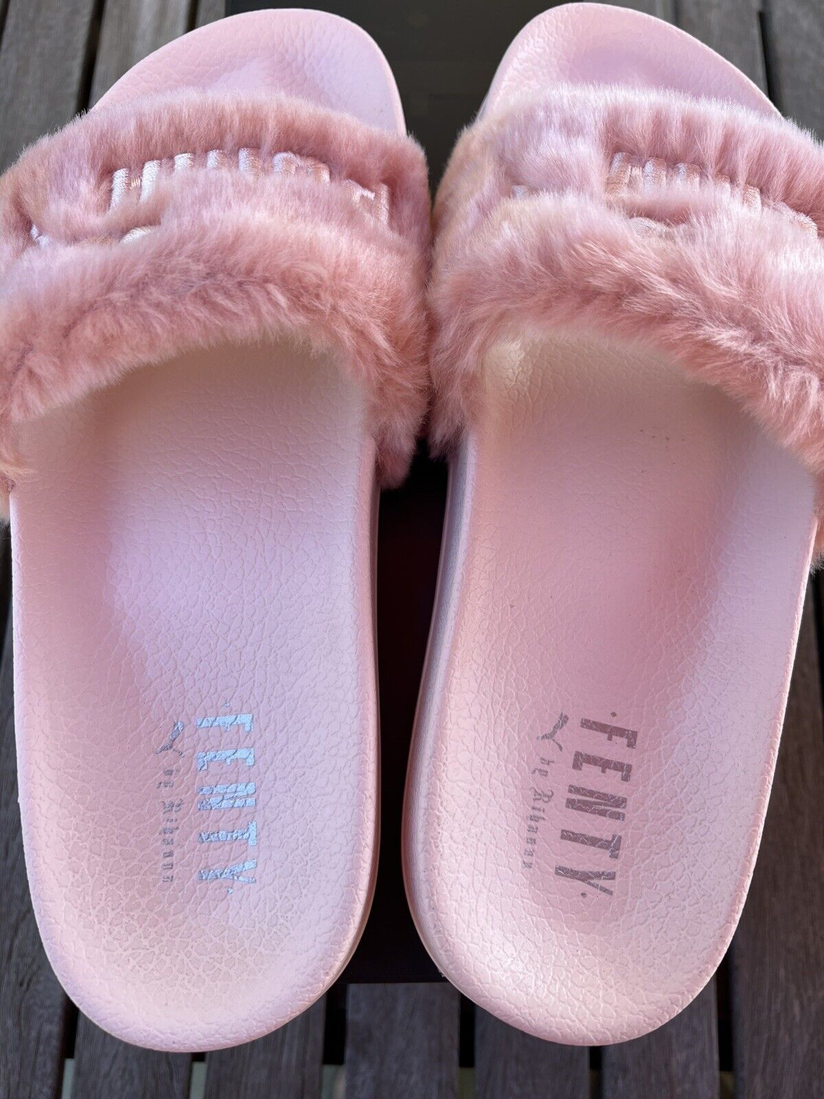 avis Distill Hejse Fenty x Puma Rihanna Pink Fur Slides Leadcat Fenty | eBay