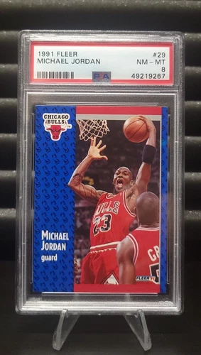1991 Fleer Basketball Card Michael Jordan #29 PSA 8 Chicago Bulls HOF