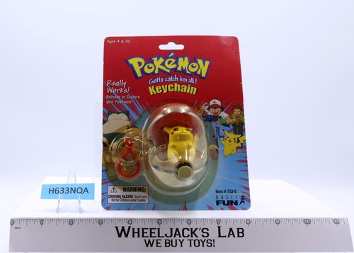 Pokemon Keychain Pikachu 1999 Basic Fun NEW MOSC #753-0 - 第 1/4 張圖片