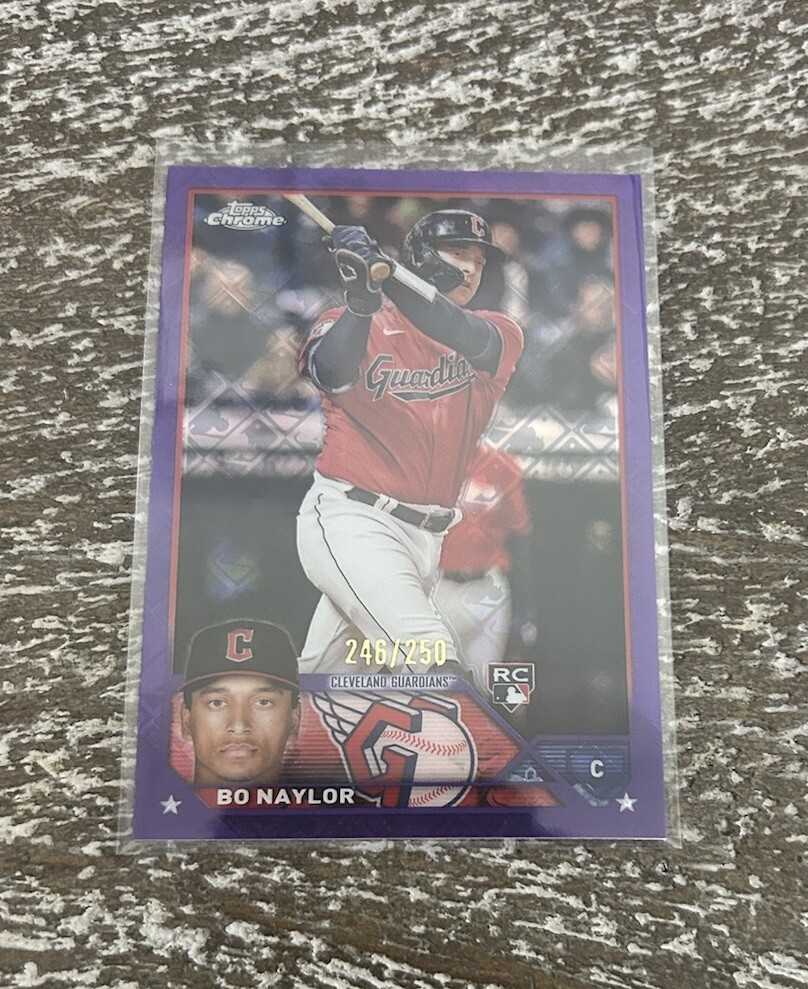 BO NAYLOR 2023 Topps Chrome Logofractor #54 Purple Refractor Rookie RC  /250