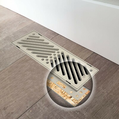 Ventiques Original Metal Flush Mount Floor Register Vent, Breeze Style Vents