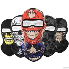 Tactical Full Face Masks Skull Balaclava Motorcycle Bike Helmet Liner Hap Adults