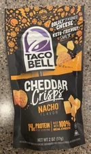 Discontinued Taco Bell Cheddar Crisps Nacho Flavor Cheese Snacks 2oz