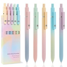 Gel Pens 5 Pcs Retractable Gel Ink Pens 0.7mm Fine Point Smooth Writing PensH...