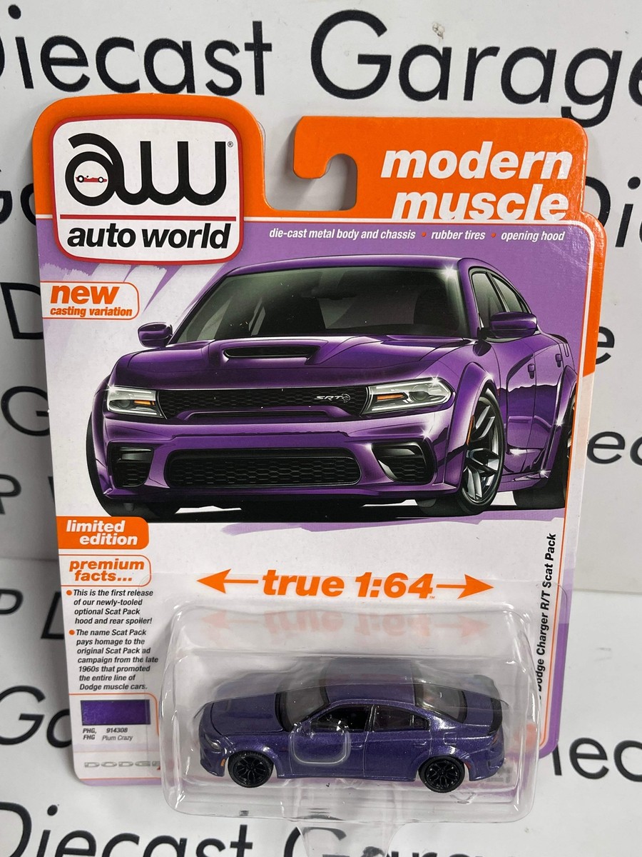 AUTO WORLD 2023 Dodge Charger R/T Scat Pack Plum Crazy 1:64