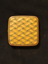Vintage D'orsay Paris Compact Makeup Brass Ornate Engraved Box With Mirror, Rare