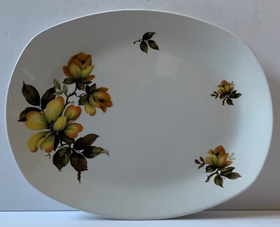 VINTAGE MIDWINTER GROSSE SERVIERPLATTE TELLER MAGNOLIE STILKUNST KERAMIK SET