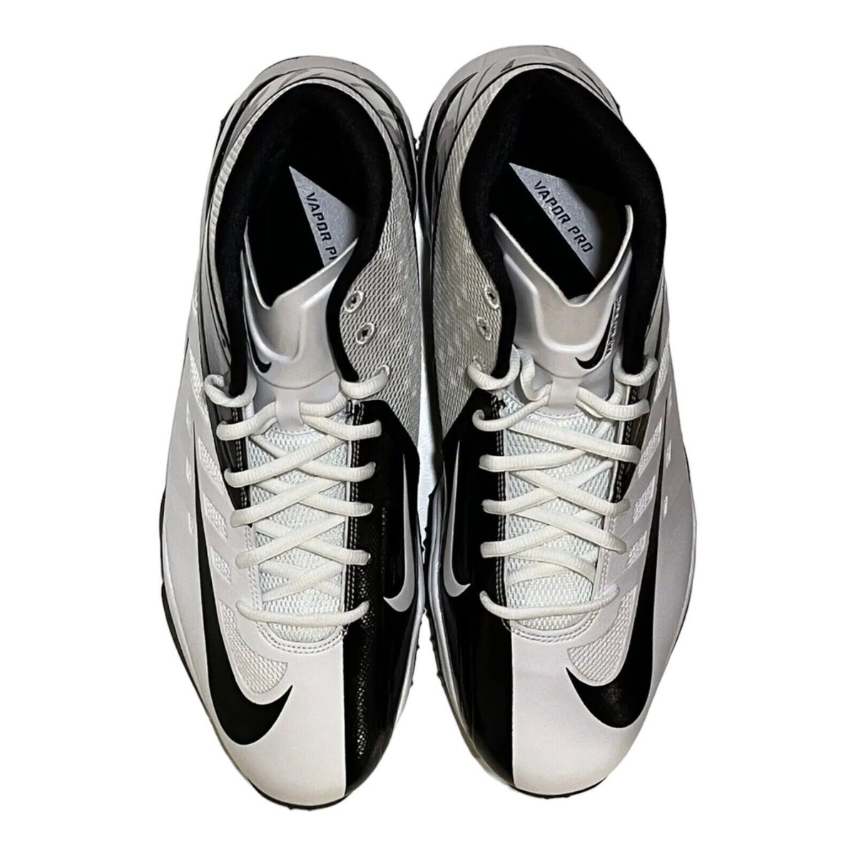 Men\'s Nike Vapor Pro 3/4 Speed Football Nubby Turf Shoes  527878-100 Size 11 NEW Nike Vapor Pro 3/4 Nubby Football Turfs Black/Silver 527878  main image 4