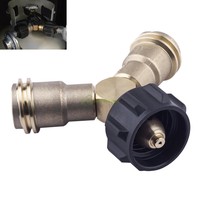 Propane Y-splitter Adapter 1 In 2 Outlet Type-1 Connector Dual Hose F Bbq Heater Propane Y-splitter Adapter 1 In 2 Outlet Type-1 Connector Dual Hose F Bbq Heater