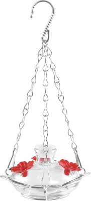 Kitcom Hummingbird Feeders for Outdoors, Mini Glass Bird 4 Clear 