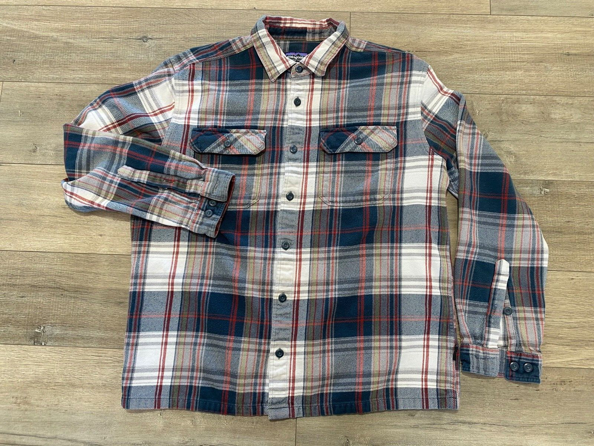 Patagonia Fjord Flannel Mens L Midweight Long Sleeve Button Up