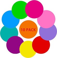 10 Pack Dry Erase Dots Circles Sticker for Tables, Larger Sized 11.8 White