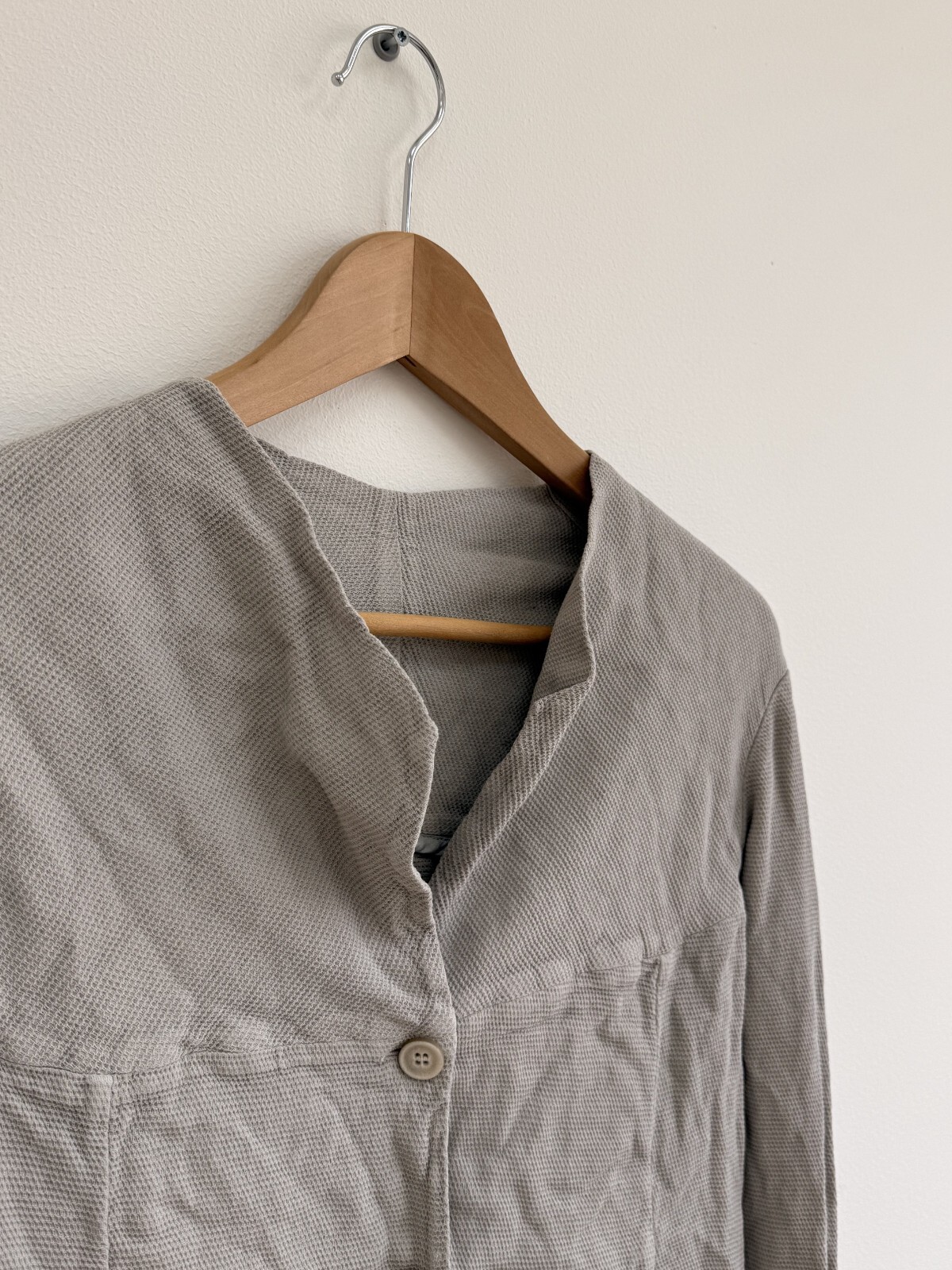 Transit Par Such Gray Textured Button Jacket Size… - image 3