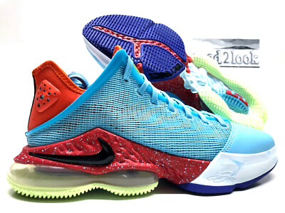 NIKE LEBRON XIX LOW BLUE CHILL/BLACK-LT CRIMSON SIZE MEN'S 10 [DO9829-400]
