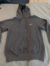 Vintage Embroidered Nike Swoosh Hoodie Made In USA Med. 80s-90s Gray Tag Medium